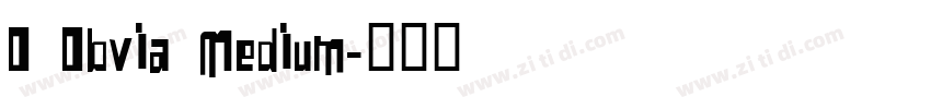 O Obvia Medium字体转换